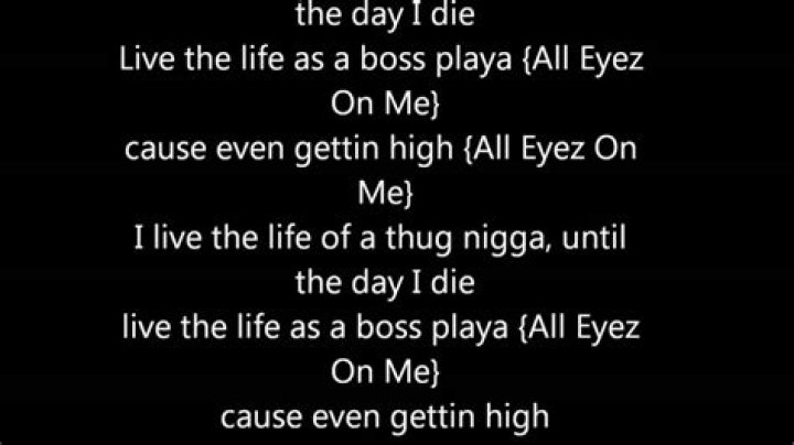 2Pac All Eyez On Me Lyrics