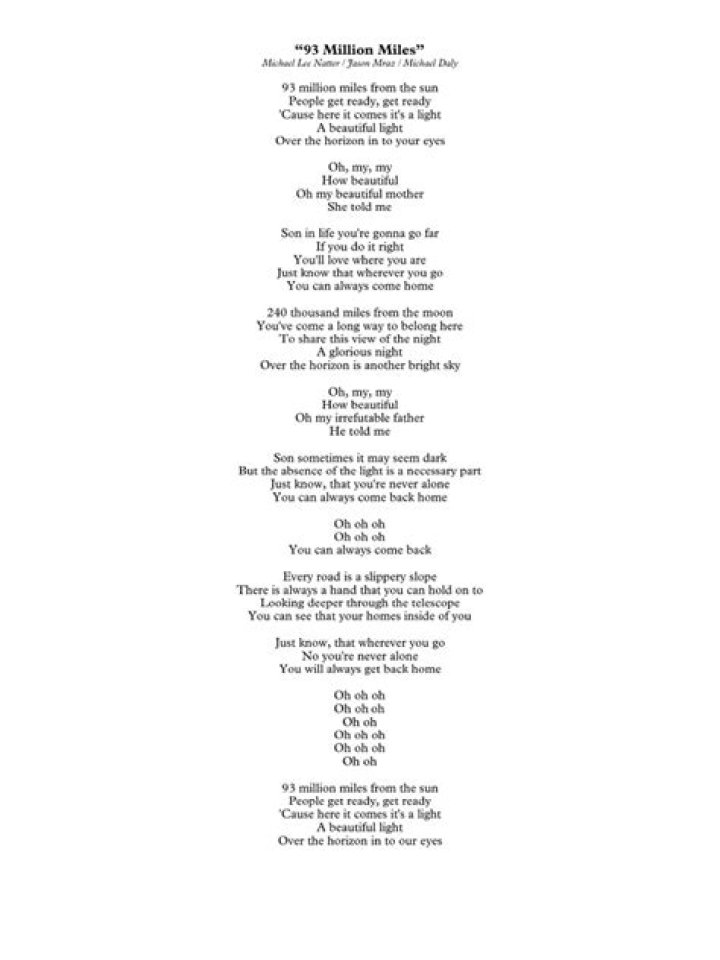 30 Seconds To Mars - 93 Million Miles Lyrics Meaning