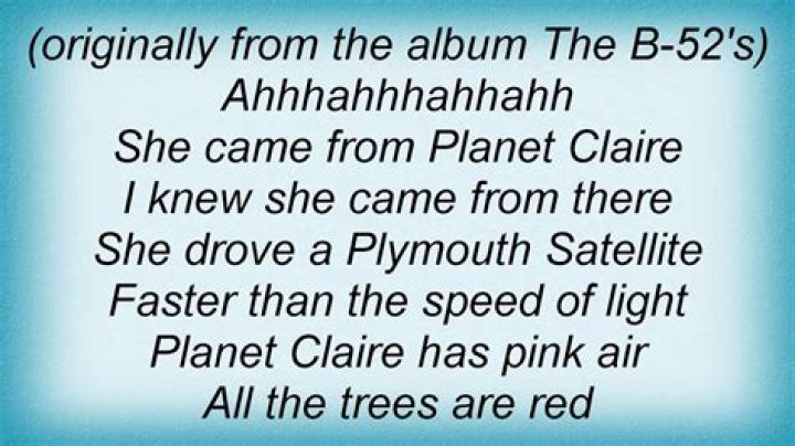52s - Planet Claire Lyrics Meaning
