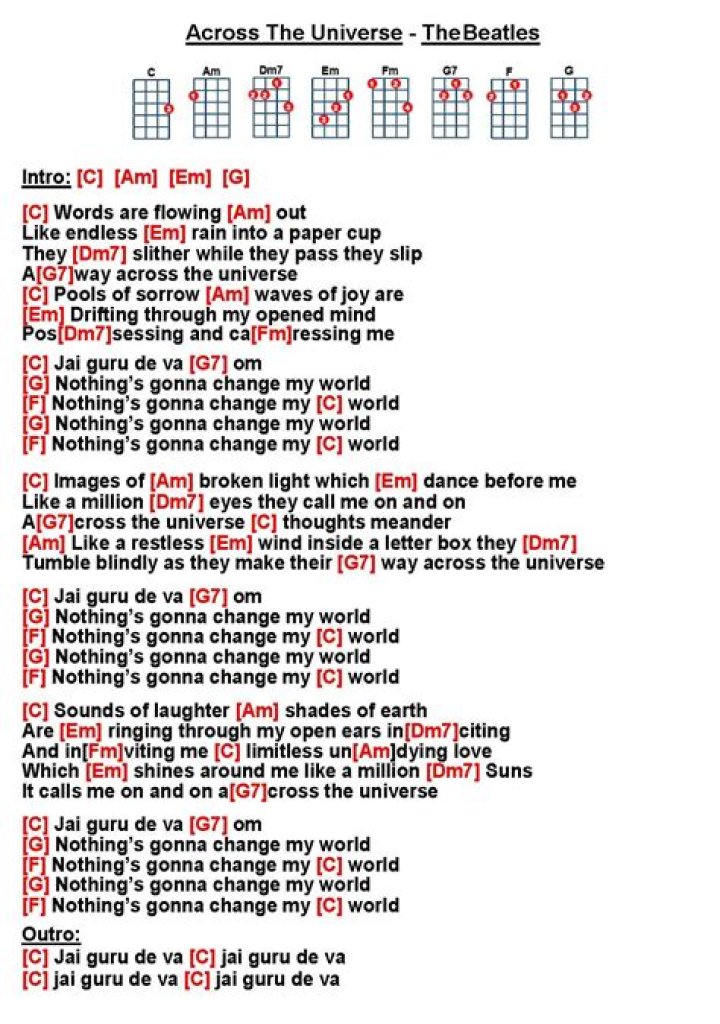 Across the Universe Lyrics Meaning