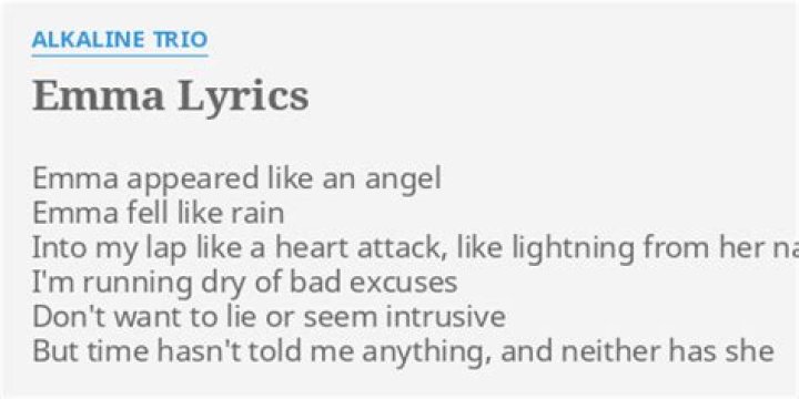 Alkaline Trio - Emma Lyrics Meaning