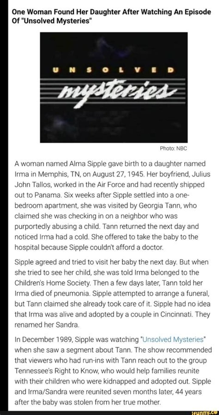 Alma Sipple Missing: Seeking Answers to the Disappearance of Alma Sipple’s Daughter, a Decades-Long Quest for Closure Continues.