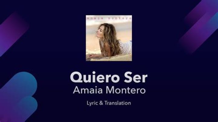 Amaia Montero Quiero Ser Lyrics English Translation