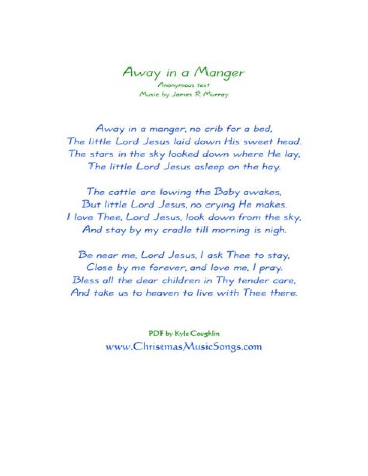Andrea Bocelli Away In A Manger Lyrics