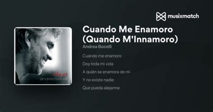 Andrea Bocelli Cuando Me Enamoro Lyrics English Translation