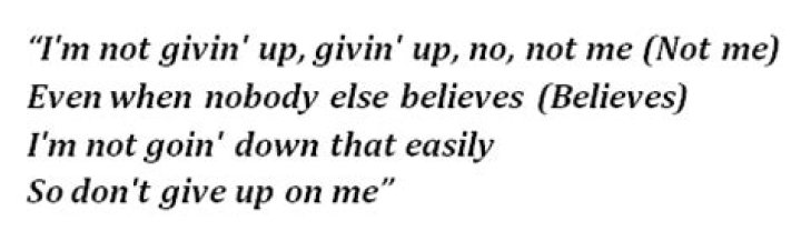 Andy Grammer - Don't Give Up On Me Lyrics Meaning