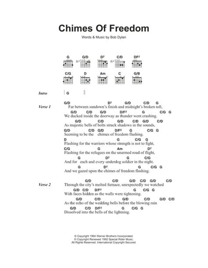 Bob Dylan - Chimes of Freedom Lyrics Meaning