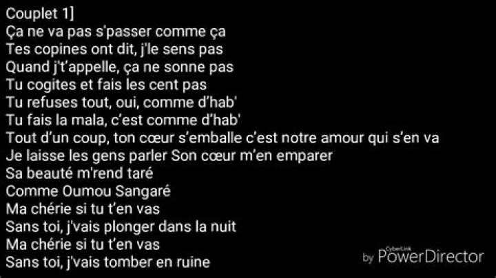 Bramsito Ma chérie Lyrics English Translation
