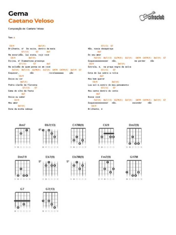 Caetano Veloso Gema Lyrics English Translation