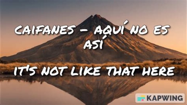 Caifanes Aquí No Es Así Lyrics English Translation