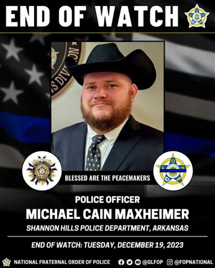 Cain Maxheimer, Painful when A Dedicated Officer Of Shannon Hills Police Department, Sadly Died