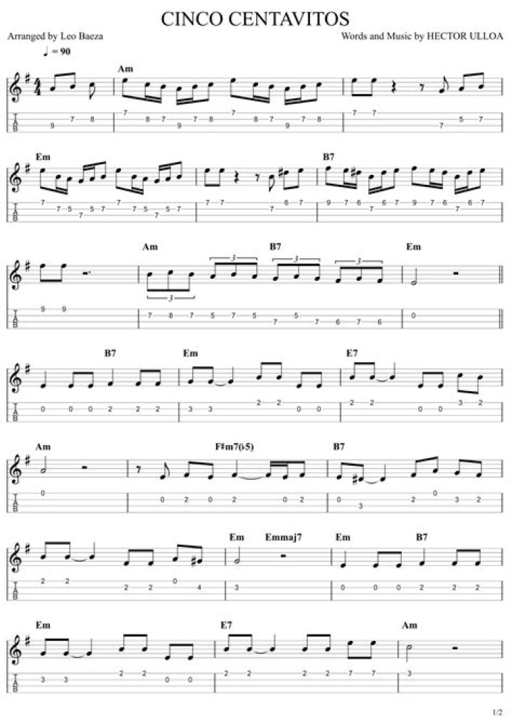 Cinco Centavitos Lyrics English Translation