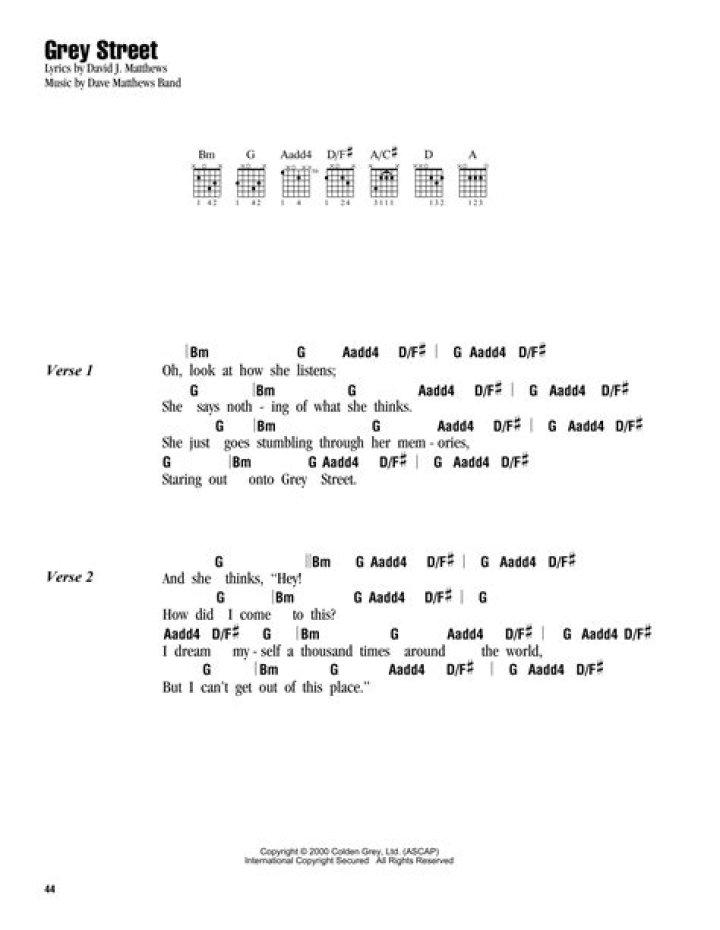 Dave Matthews Band - Grey Street Lyrics Meaning