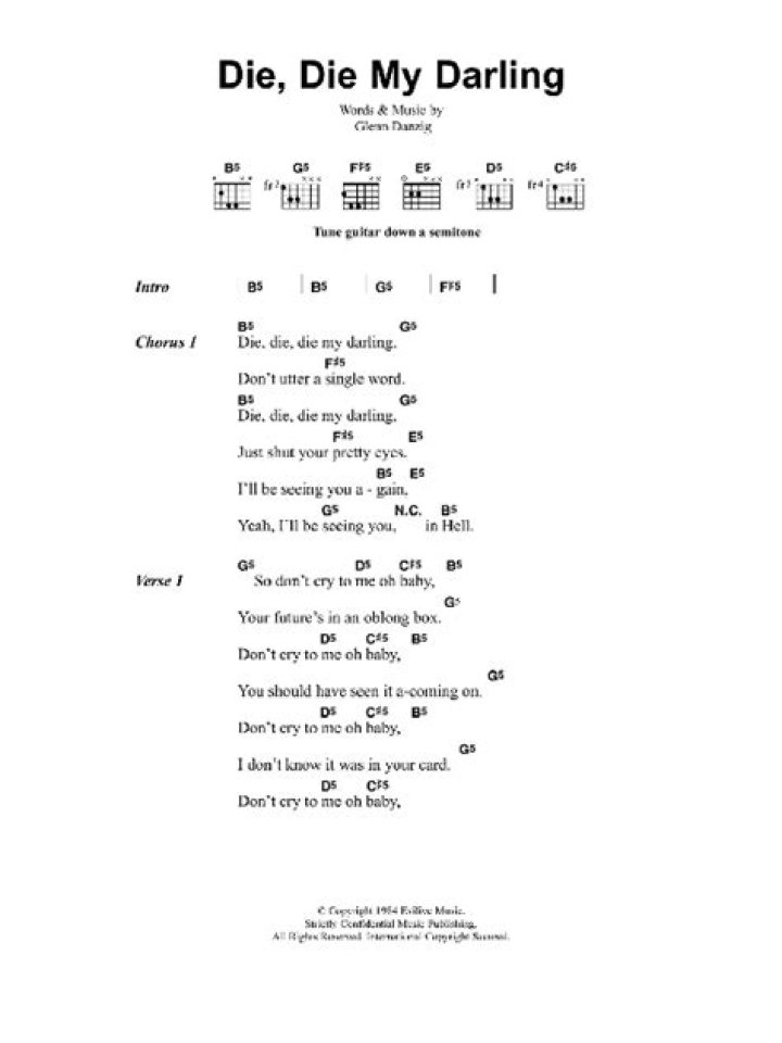 Die Die My Darling Lyrics Meaning