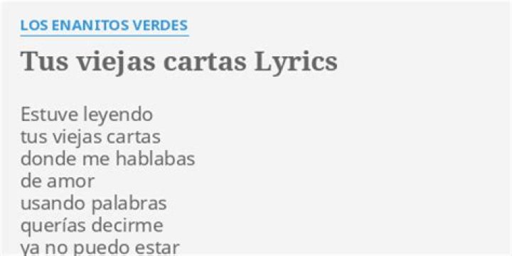Enanitos Verdes Tus Viejas Cartas Lyrics English Translation