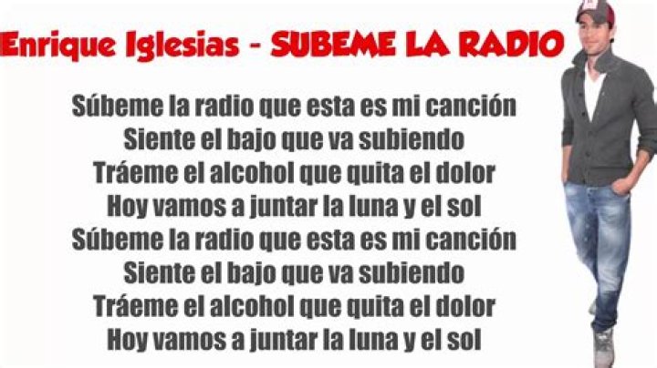 Enrique Iglesias - Subeme La Radio Lyrics Meaning