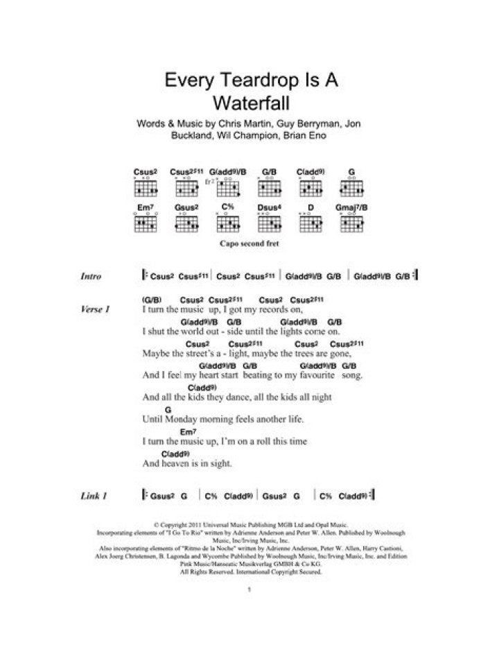 Every Teardrop is a Waterfall Lyrics Meaning