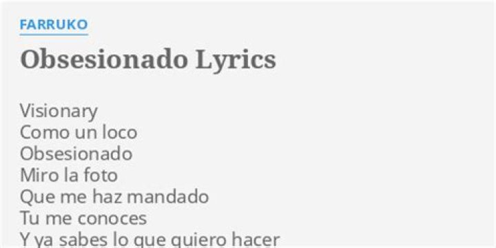 Farruko Obsesionado Lyrics English Translation