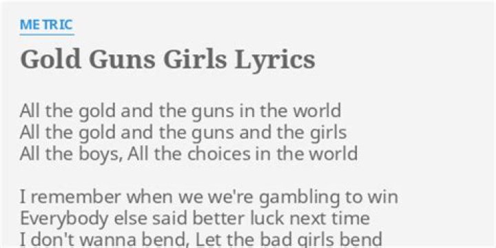Gold Guns Girls Lyrics Meaning