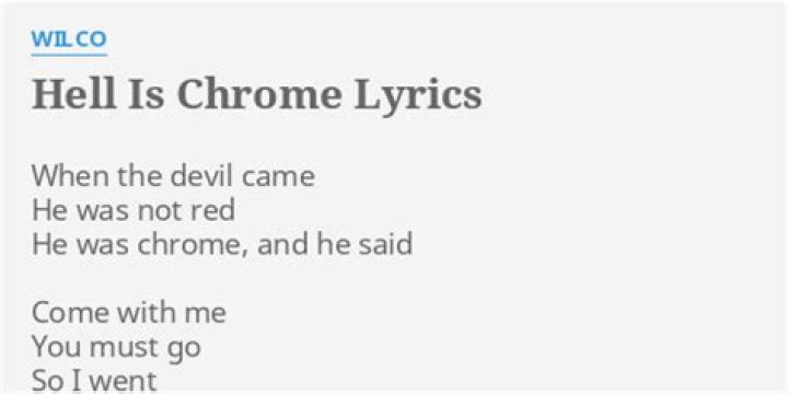 Hell Is Chrome Lyrics Meaning