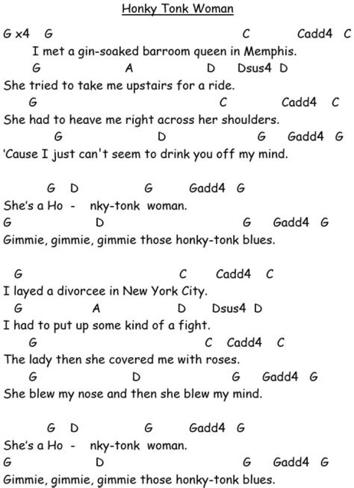 Humble Pie Honky Tonk Woman Lyrics