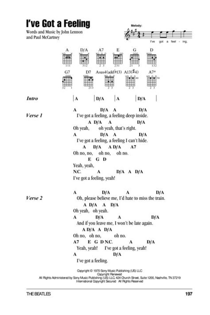 I've Got a Feeling Lyrics Meaning