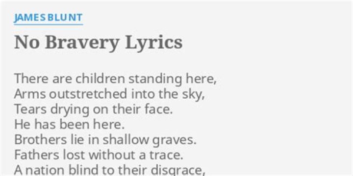 James Blunt - No Bravery Lyrics Meaning