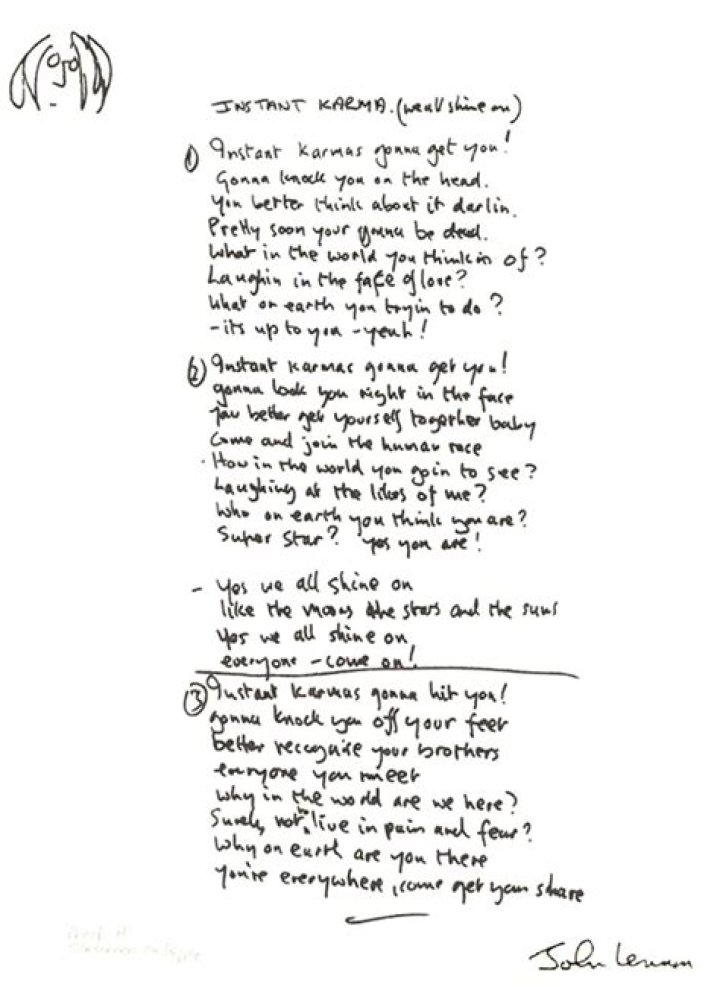 John Lennon - Instant Karma Lyrics Meaning