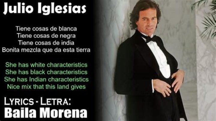 Julio Iglesias Baila Morena Lyrics English Translation