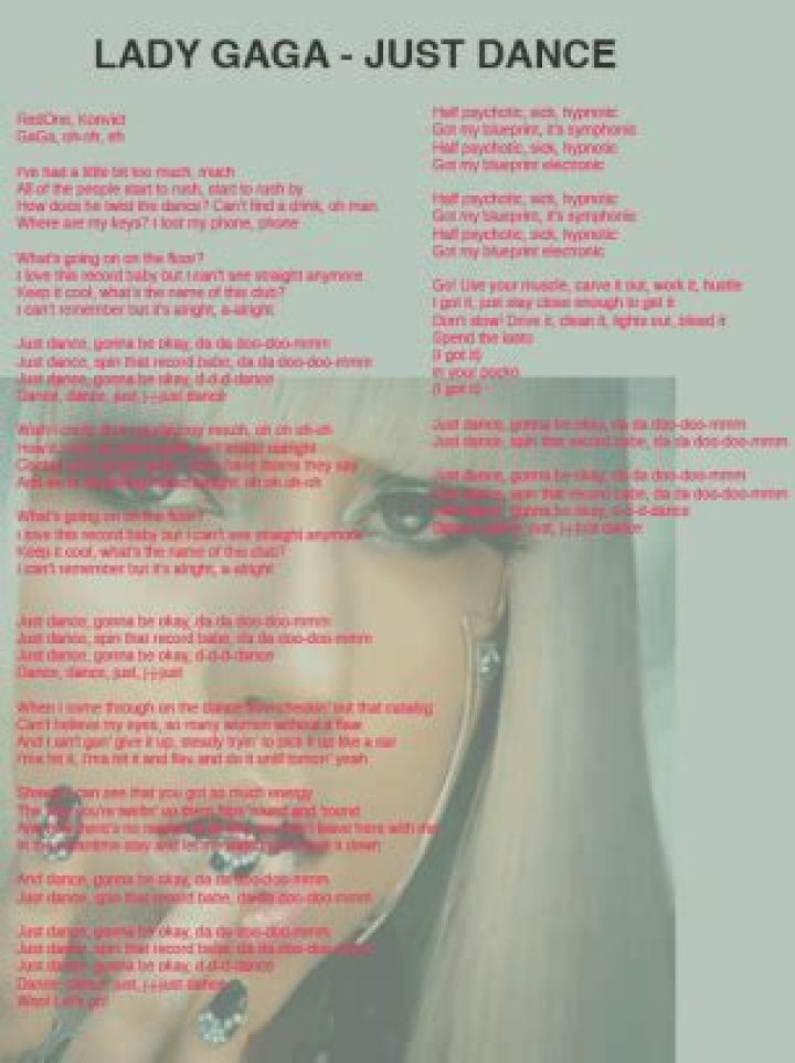 Lady Gaga - Just Dance Lyrics Meaning