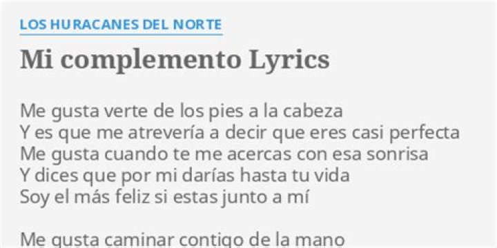 Los Huracanes Del Norte Mi Complemento Lyrics English Translation
