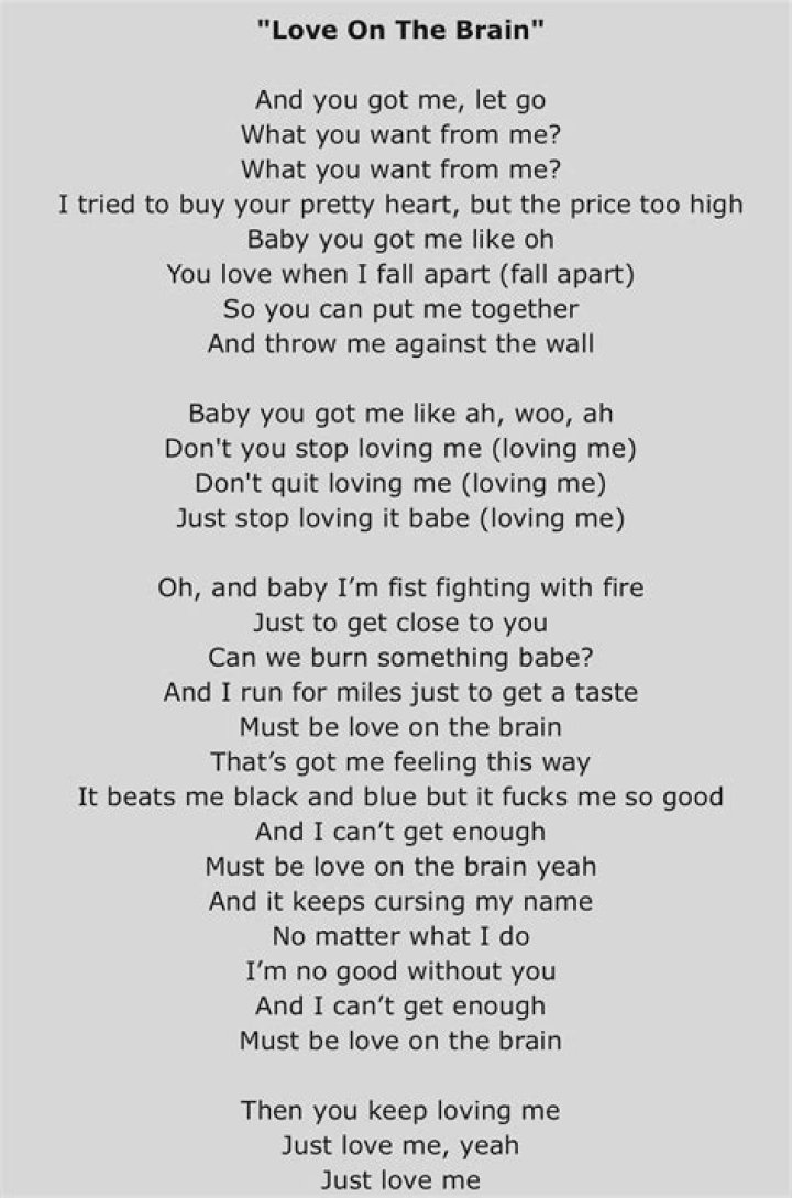 Love On The Brain Lyrics Meaning