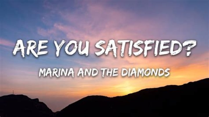 Marina and the Diamonds - Are You Satisfied? Lyrics Meaning