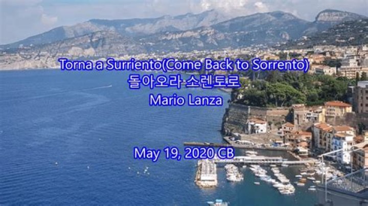 Mario Lanza Come Back To Sorrento Lyrics