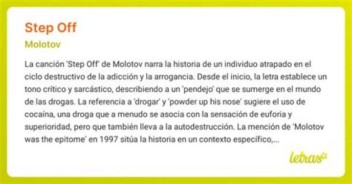 Molotov Step Off Lyrics English Translation