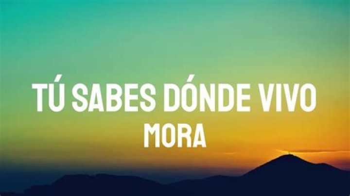 Mora TU SABES DONDE VIVO Lyrics English Translation