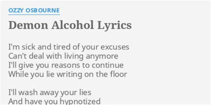 Ozzy Osbourne - Demon Alcohol Lyrics Meaning