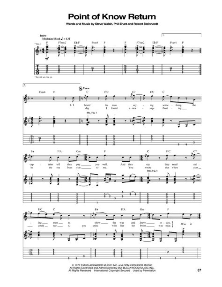Point of Know Return Lyrics Meaning