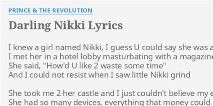Prince - Darling Nikki Lyrics Meaning