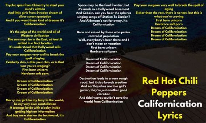 Red Hot Chili Peppers - Californication Lyrics Meaning
