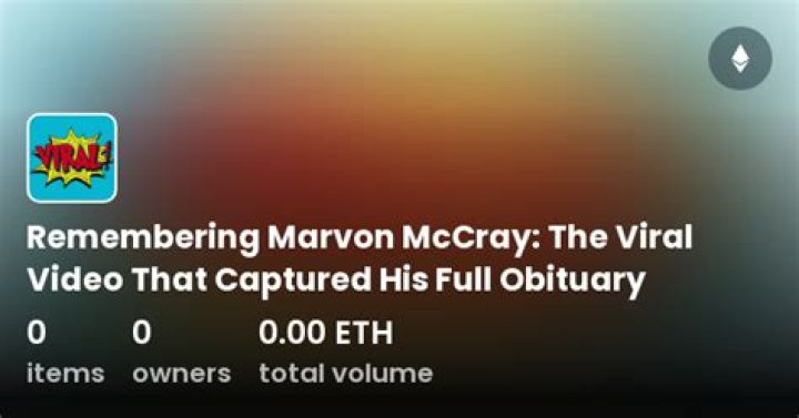 Remembering the Extraordinary Life of Marvon McCray: A Heartfelt Obituary Video Goes Viral