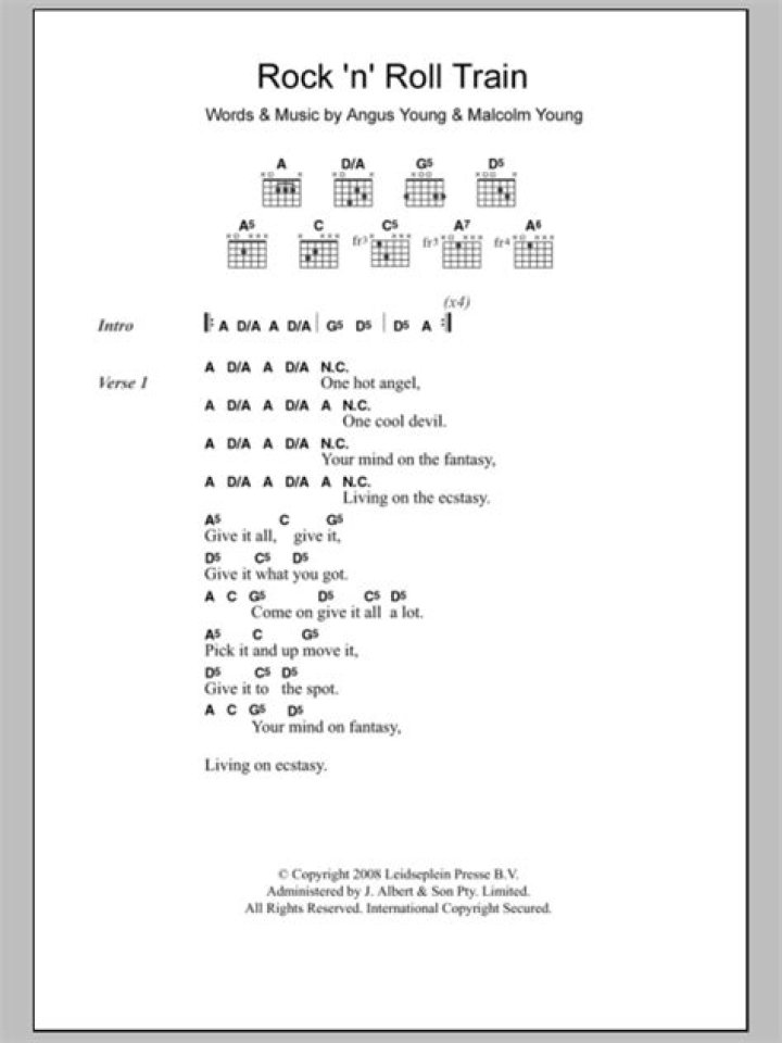 Rock 'n' Roll Train Lyrics Meaning