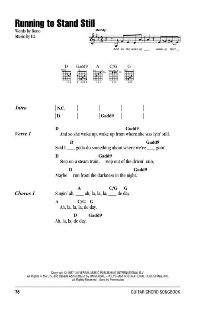 Running to Stand Still Lyrics Meaning