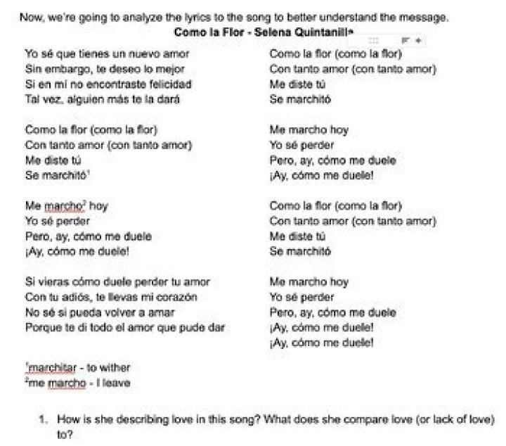 Selena Y Los Dinos Como La Flor Lyrics English Translation