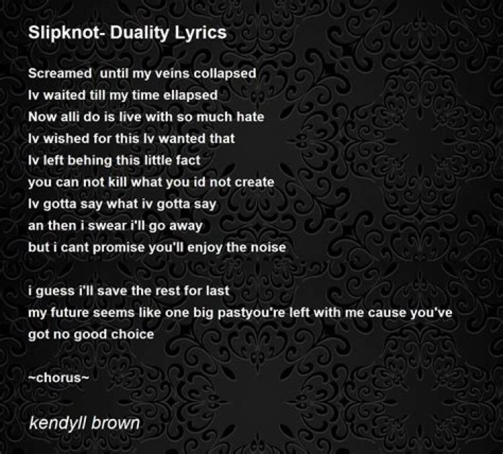 Slipknot - Duality Lyrics Meaning