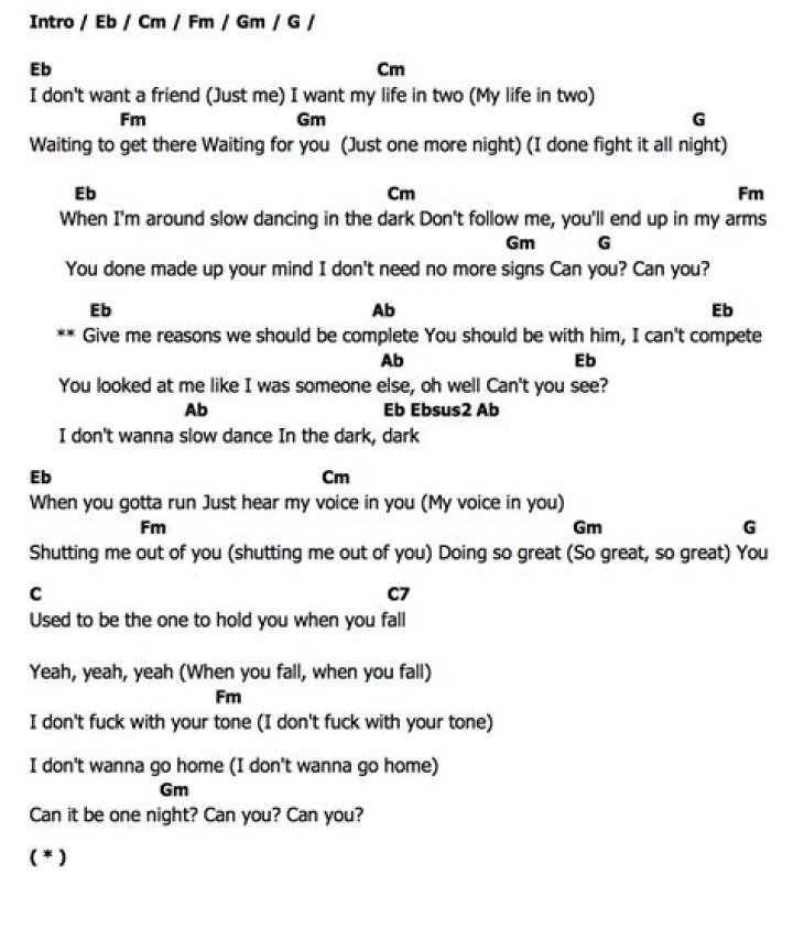 Slow Dancing In The Dark Lyrics Meaning