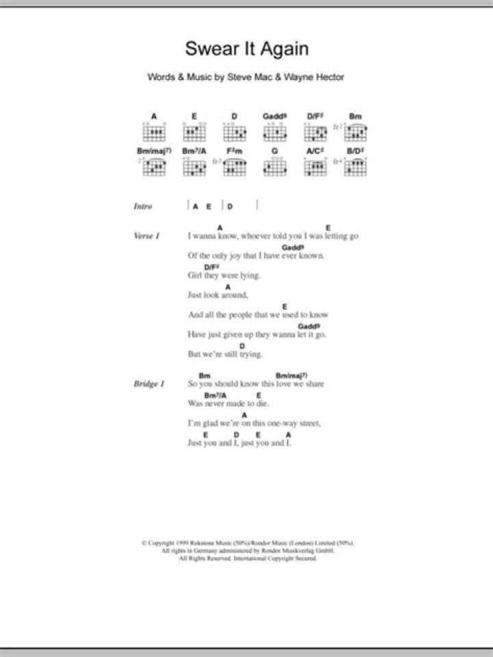 Swear It Again Lyrics Meaning