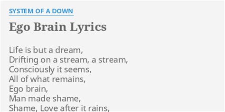 System of a Down - Ego Brain Lyrics Meaning