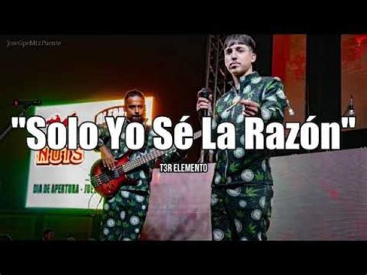 T3r Elemento Solo Yo Se La Razón Lyrics English Translation
