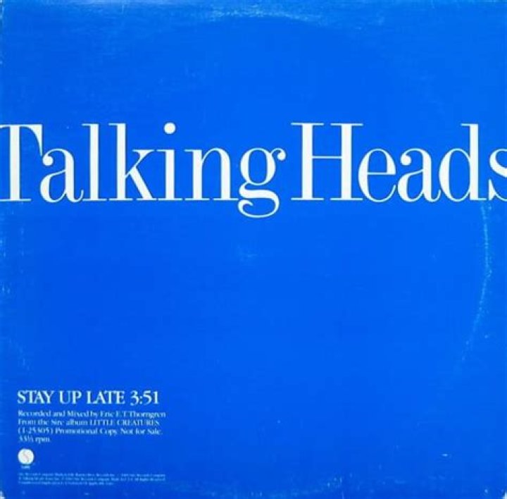 Talking Heads - Stay Up Late Lyrics Meaning
